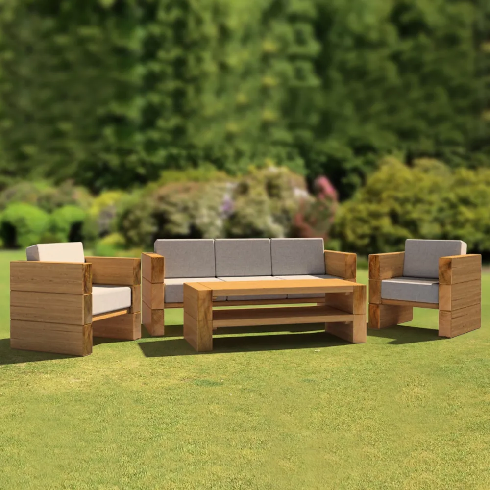 Set Eichenlounge Sitzgruppe Eiche Hell